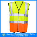 Venda Por Atacado Two Tone Segurança Multi Pocket Work Reflective Vest